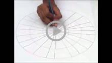 Radial Lines Diverging from a Point on a Circular Grid